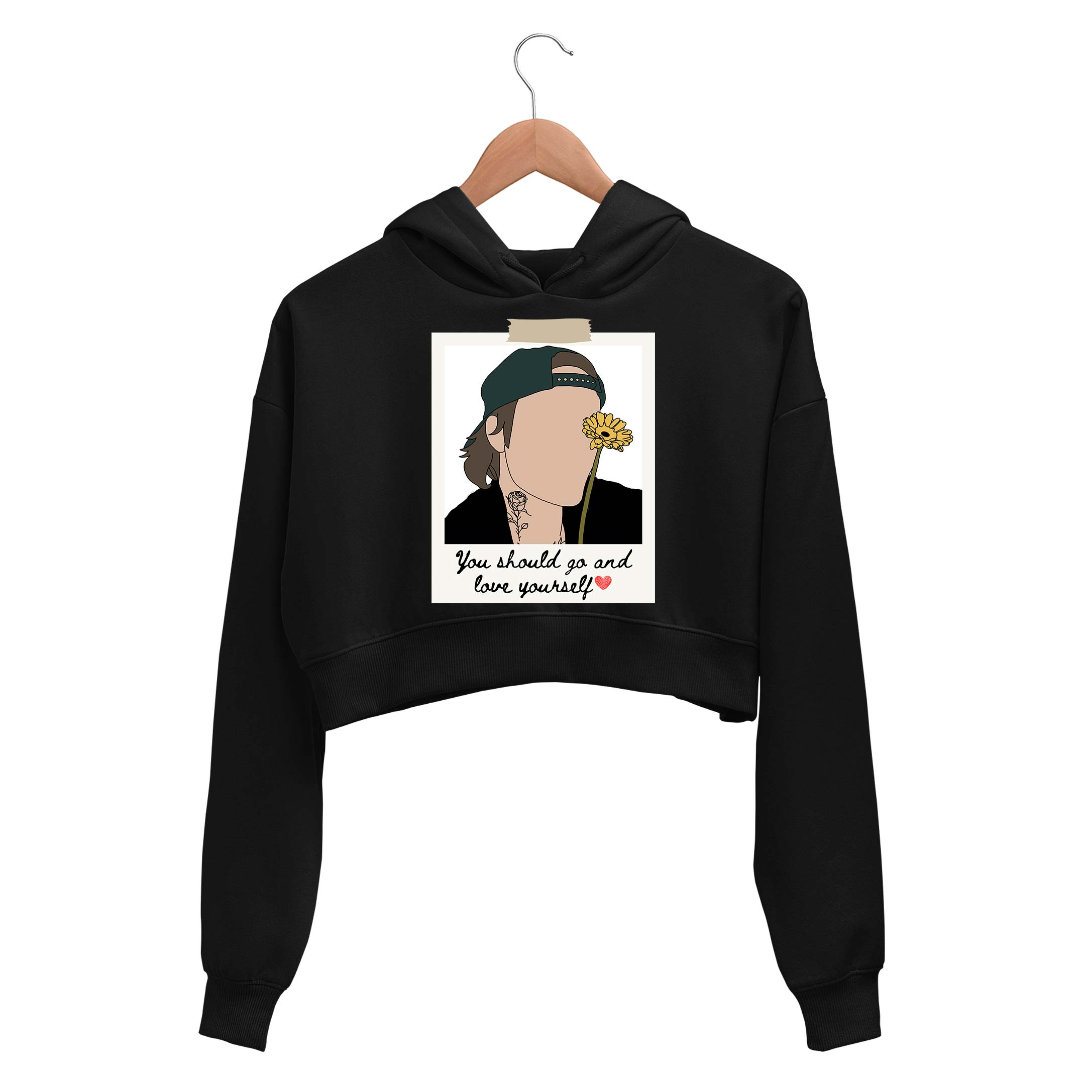 Buy Justin Bieber Crop Hoodie Love Yourself at Rs. 50 OFF The Banyan Tee