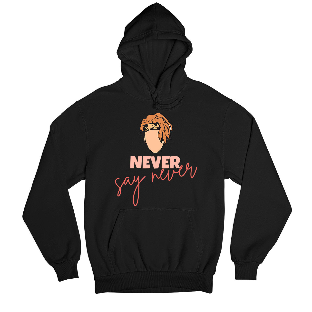 justin bieber never say never hoodie hooded sweatshirt winterwear music band buy online india the banyan tee tbt men women girls boys unisex black