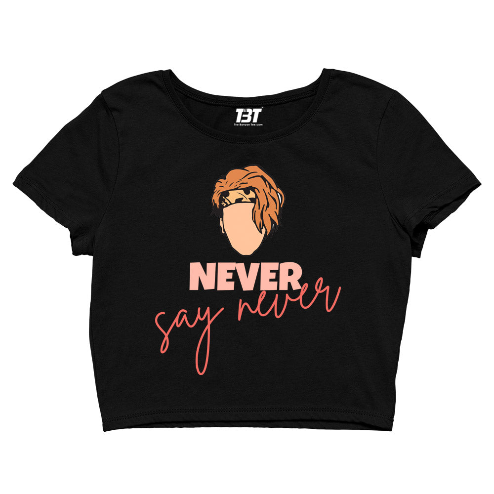 justin bieber never say never crop top music band buy online india the banyan tee tbt men women girls boys unisex black