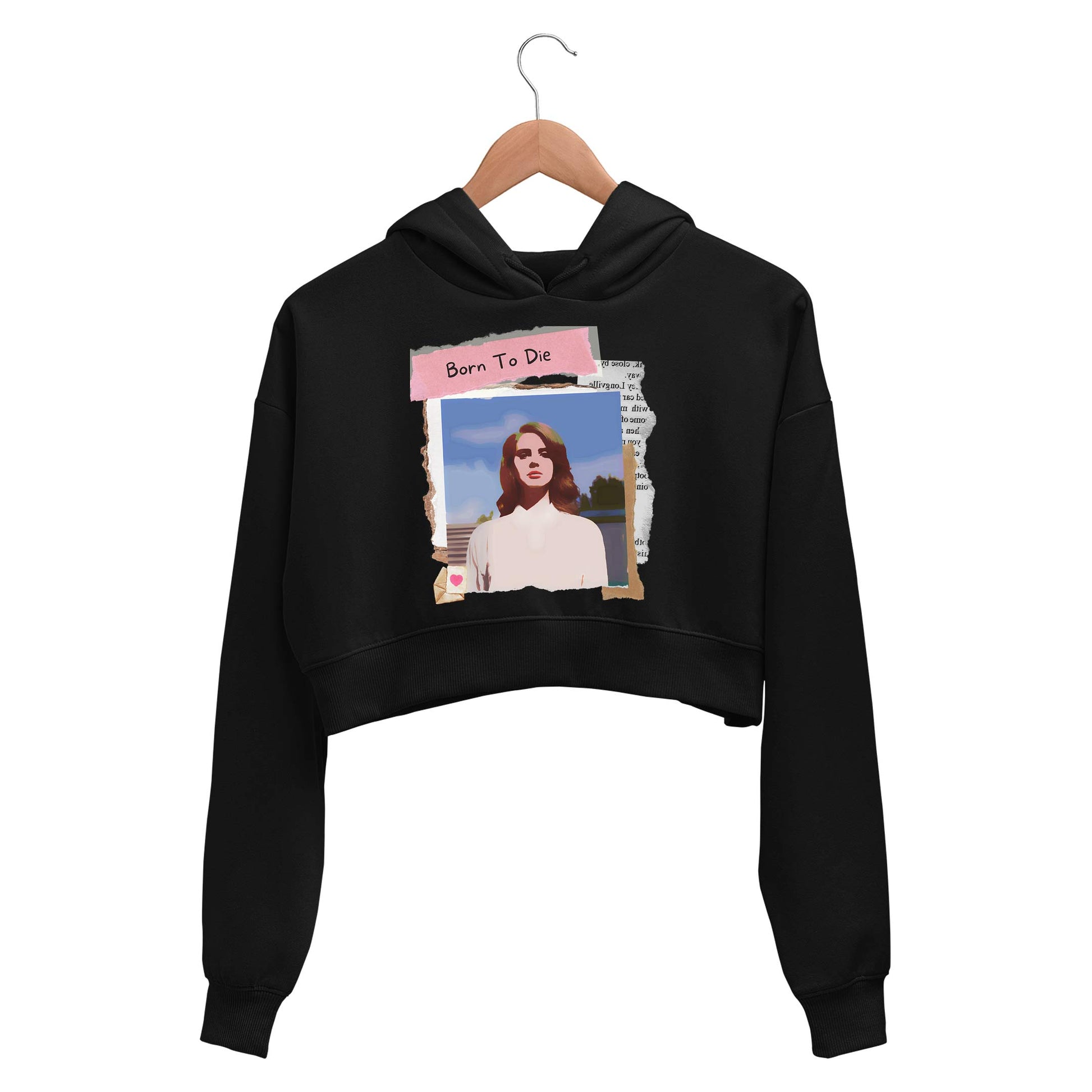 lana del rey born to die crop hoodie hooded sweatshirt upper winterwear music band buy online india the banyan tee tbt men women girls boys unisex black