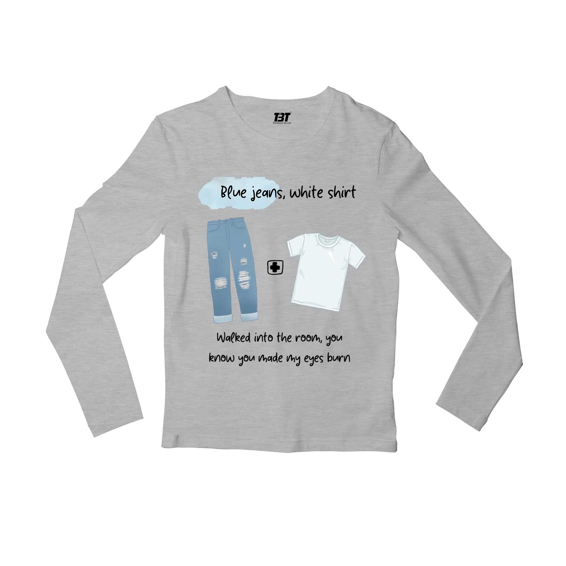 lana del rey blue jeans full sleeves long sleeves music band buy online india the banyan tee tbt men women girls boys unisex gray