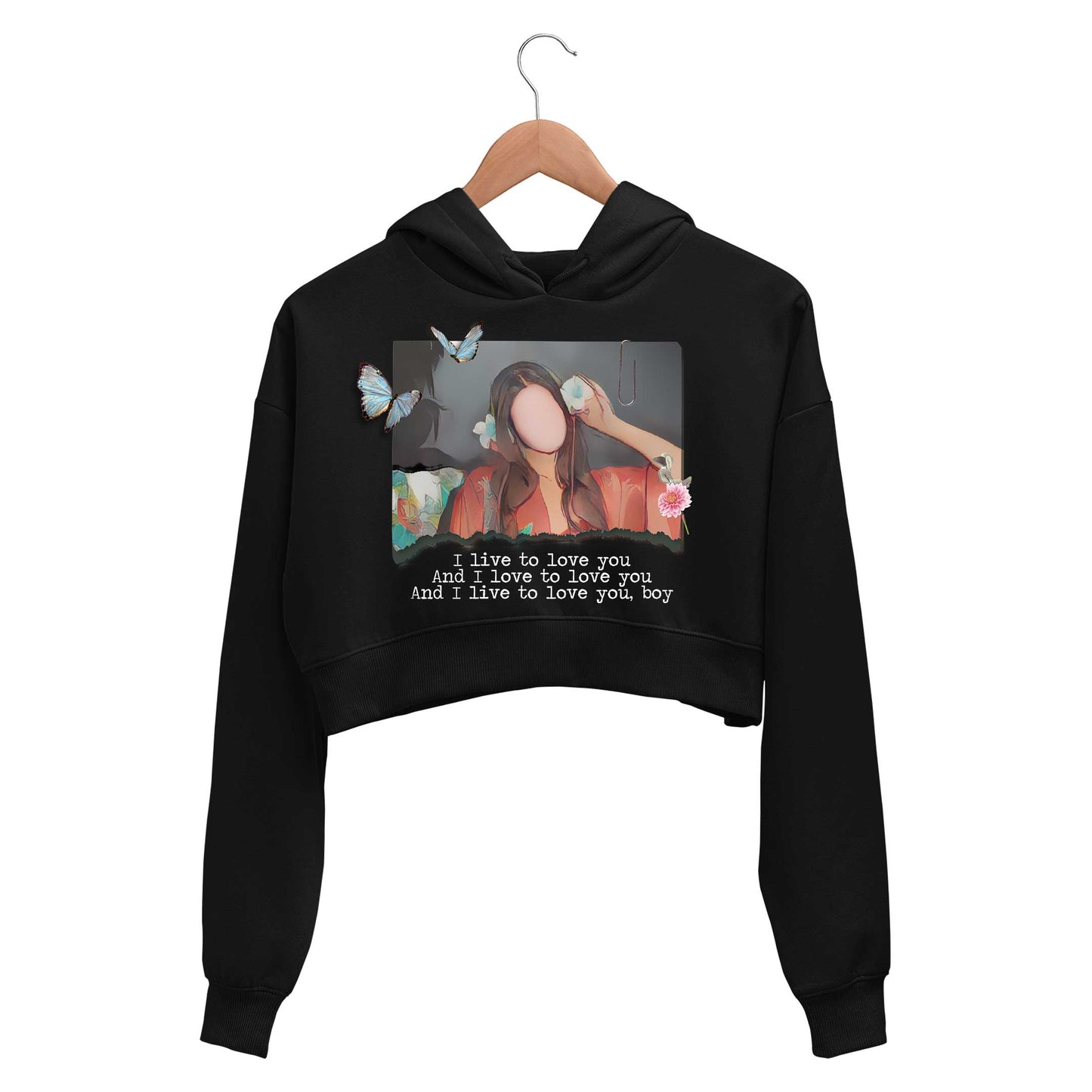 lana del rey music to watch boys to crop hoodie hooded sweatshirt upper winterwear music band buy online india the banyan tee tbt men women girls boys unisex black