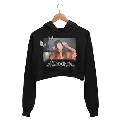 lana del rey music to watch boys to crop hoodie hooded sweatshirt upper winterwear music band buy online india the banyan tee tbt men women girls boys unisex black