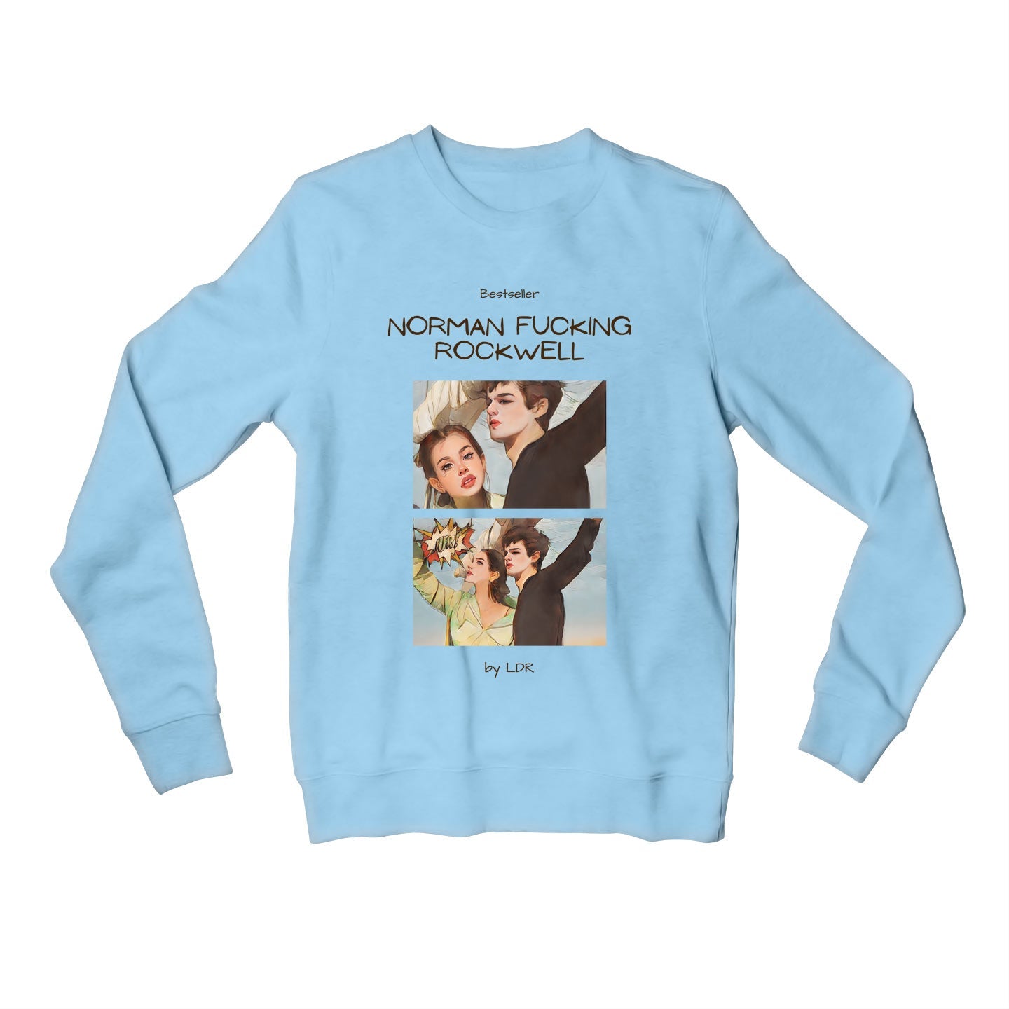 lana del rey norman fucking rockwell sweatshirt upper winterwear music band buy online india the banyan tee tbt men women girls boys unisex baby blue