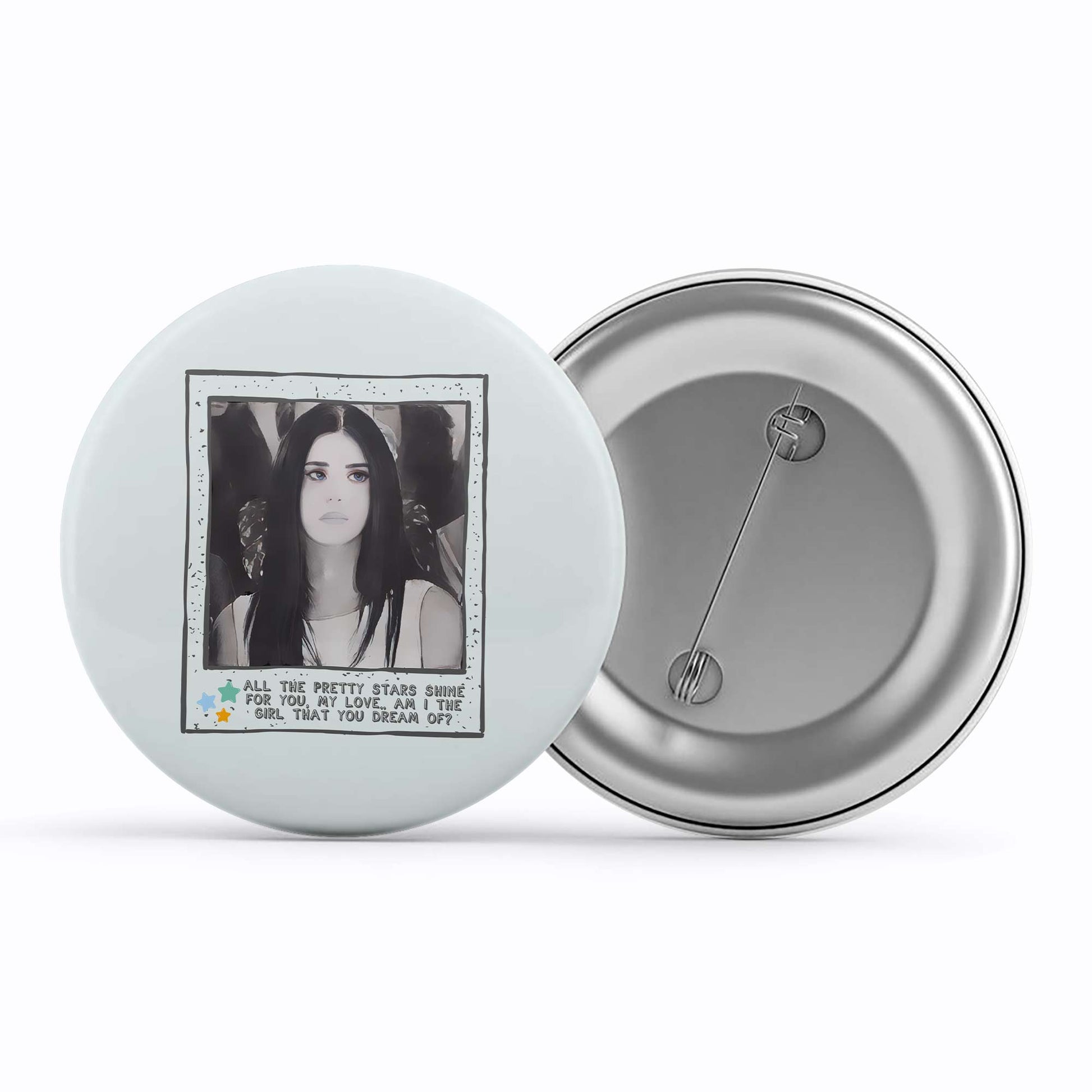 lana del rey pretty when you cry badge pin button music band buy online india the banyan tee tbt men women girls boys unisex  
