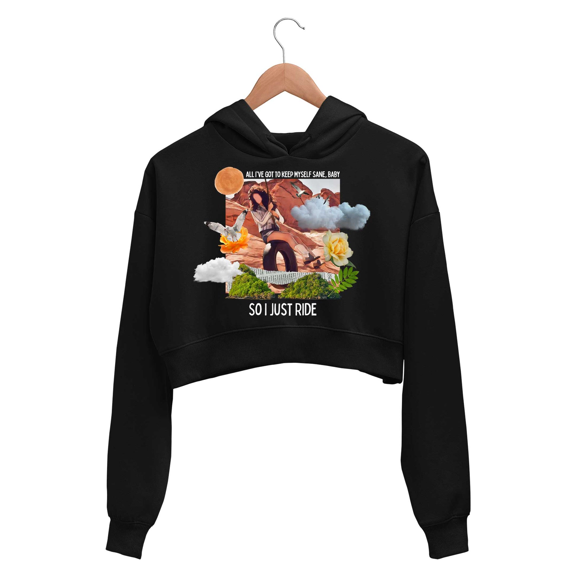 lana del rey ride crop hoodie hooded sweatshirt upper winterwear music band buy online india the banyan tee tbt men women girls boys unisex black 