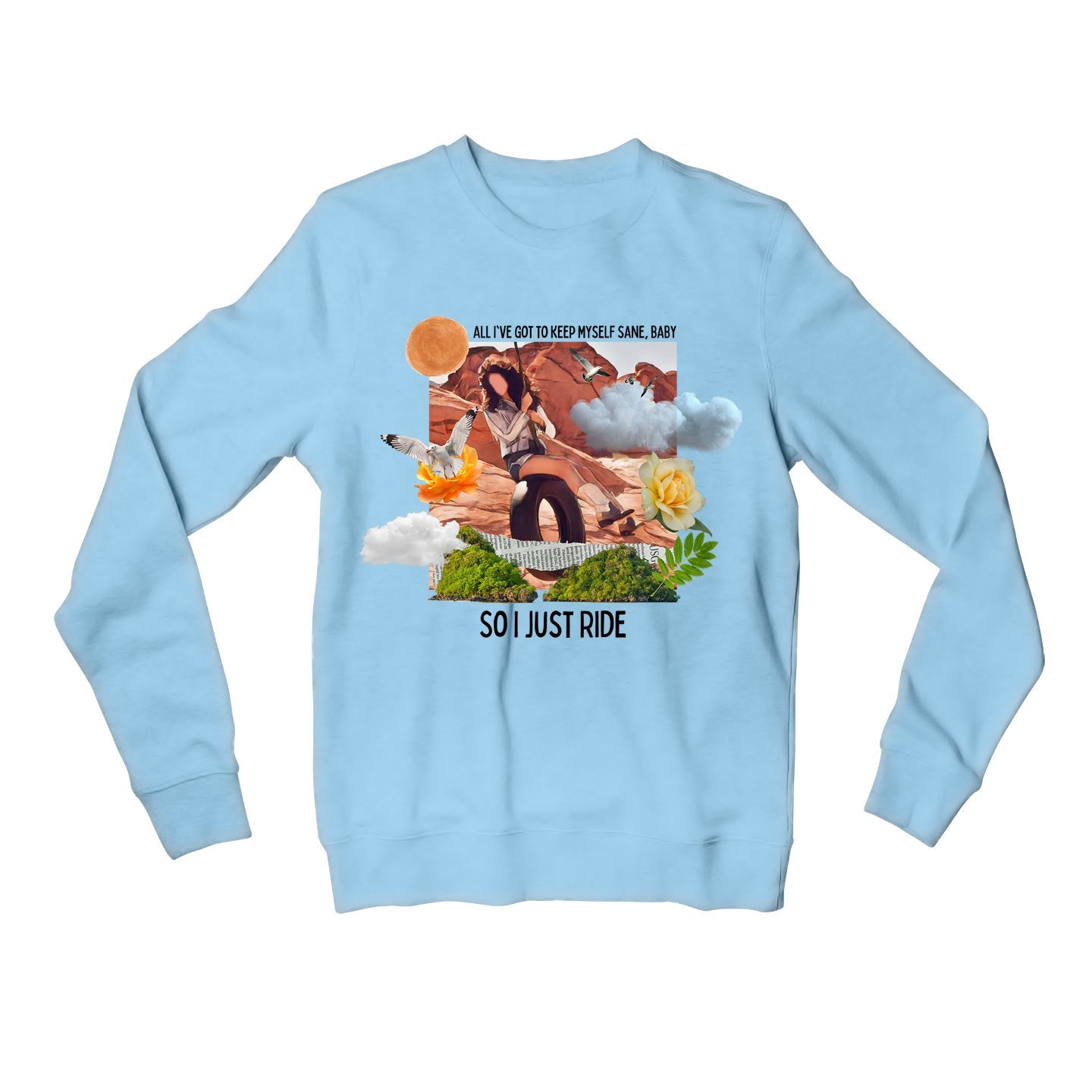 lana del rey ride sweatshirt upper winterwear music band buy online india the banyan tee tbt men women girls boys unisex baby blue 