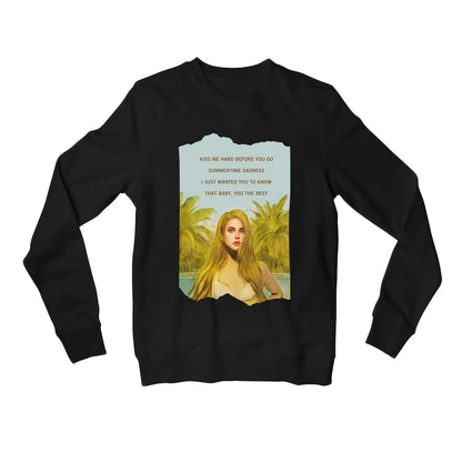 lana del rey summertime sadness sweatshirt upper winterwear music band buy online india the banyan tee tbt men women girls boys unisex black 