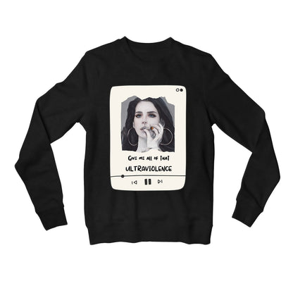 lana del rey ultraviolence sweatshirt upper winterwear music band buy online india the banyan tee tbt men women girls boys unisex black 