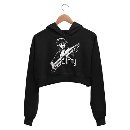 Led Zeppelin Crop Hoodie - Jimmy Page Crop Hooded Sweatshirt for Women The Banyan Tee TBT