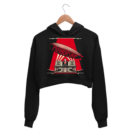 Led Zeppelin Crop Hoodie - Mothership Crop Hooded Sweatshirt for Women The Banyan Tee TBT