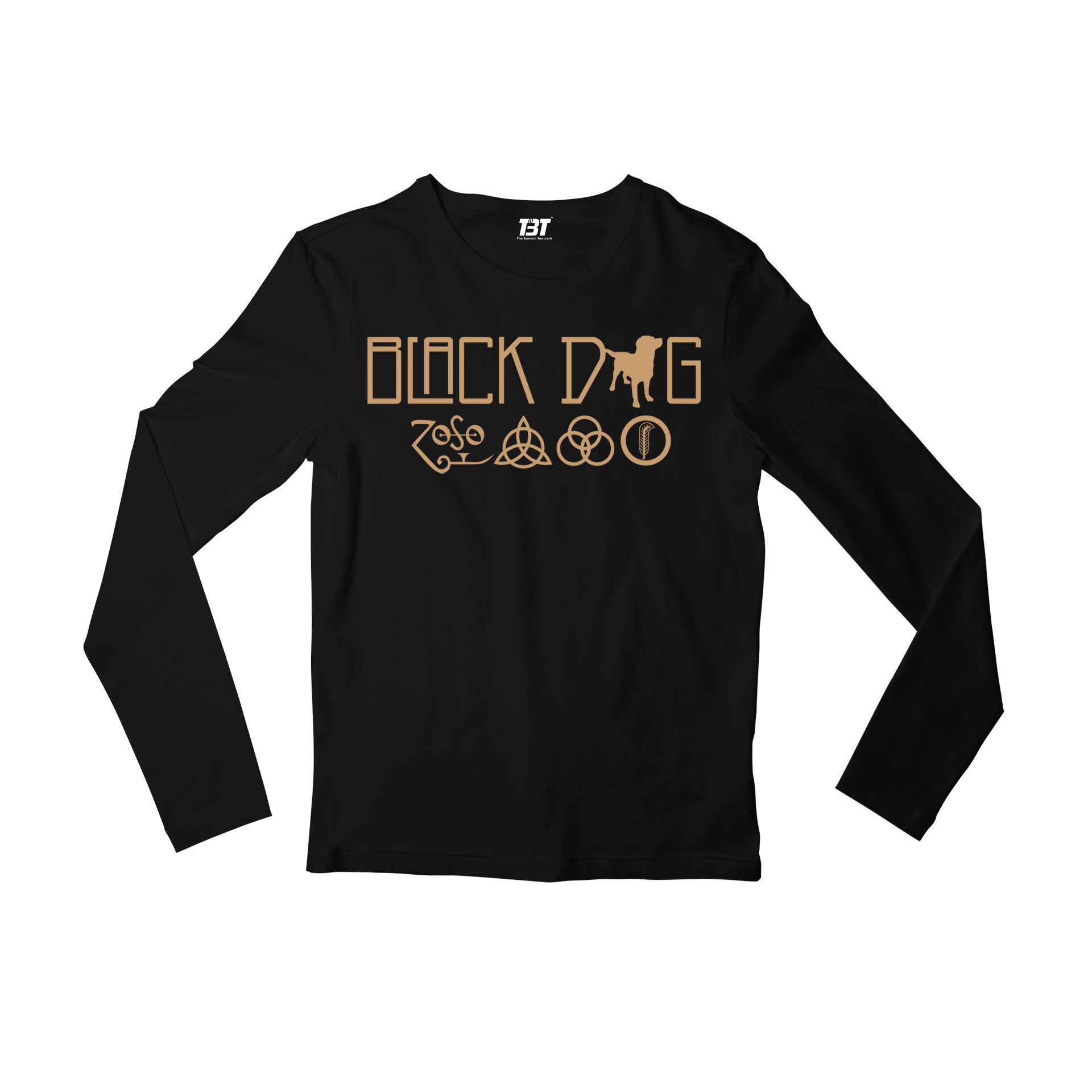 Led Zeppelin Full Sleeves T-shirt - Black Dog Full Sleeves T-shirt The Banyan Tee TBT