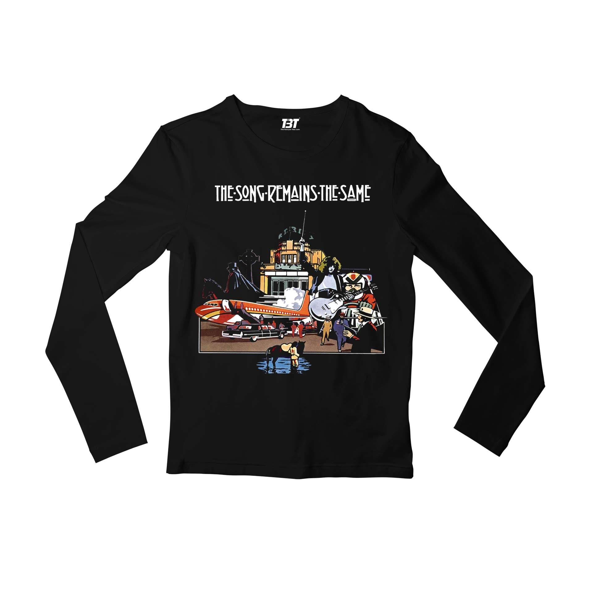 Full Sleeves T shirt The Song Remains The Same Black S (Chest 38 IN)