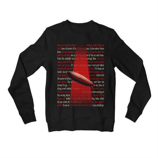 led zeppelin zeppelin verses sweatshirt upper winterwear music band buy online india the banyan tee tbt men women girls boys unisex black 