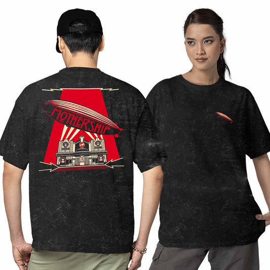 led zeppelin oversized t shirt - Mothership Album Art music t-shirt black buy online india the banyan tee tbt men women girls boys unisex