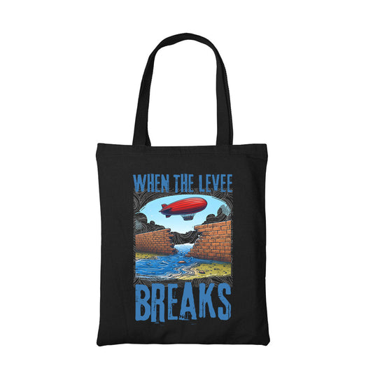 led zeppelin when the levee breaks tote bag cotton printed music band buy online india the banyan tee tbt men women girls boys unisex