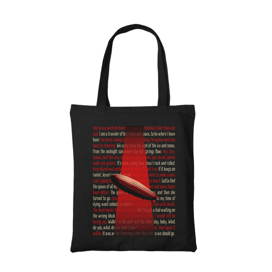 led zeppelin zeppelin verses tote bag cotton printed music band buy online india the banyan tee tbt men women girls boys unisex