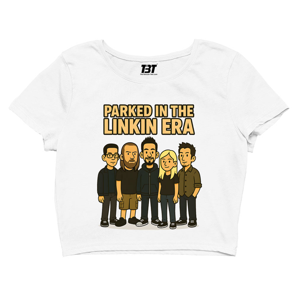 linkin park parked in the linkin era crop top music band buy online india the banyan tee tbt men women girls boys unisex s