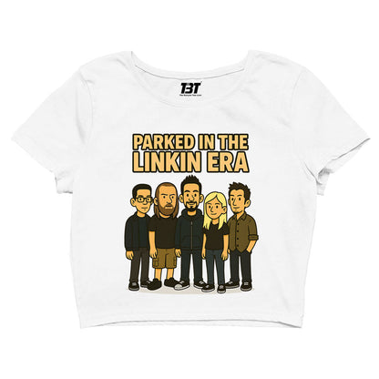 linkin park parked in the linkin era crop top music band buy online india the banyan tee tbt men women girls boys unisex s