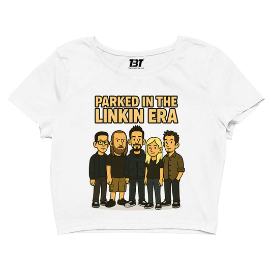 linkin park parked in the linkin era crop top music band buy online india the banyan tee tbt men women girls boys unisex s