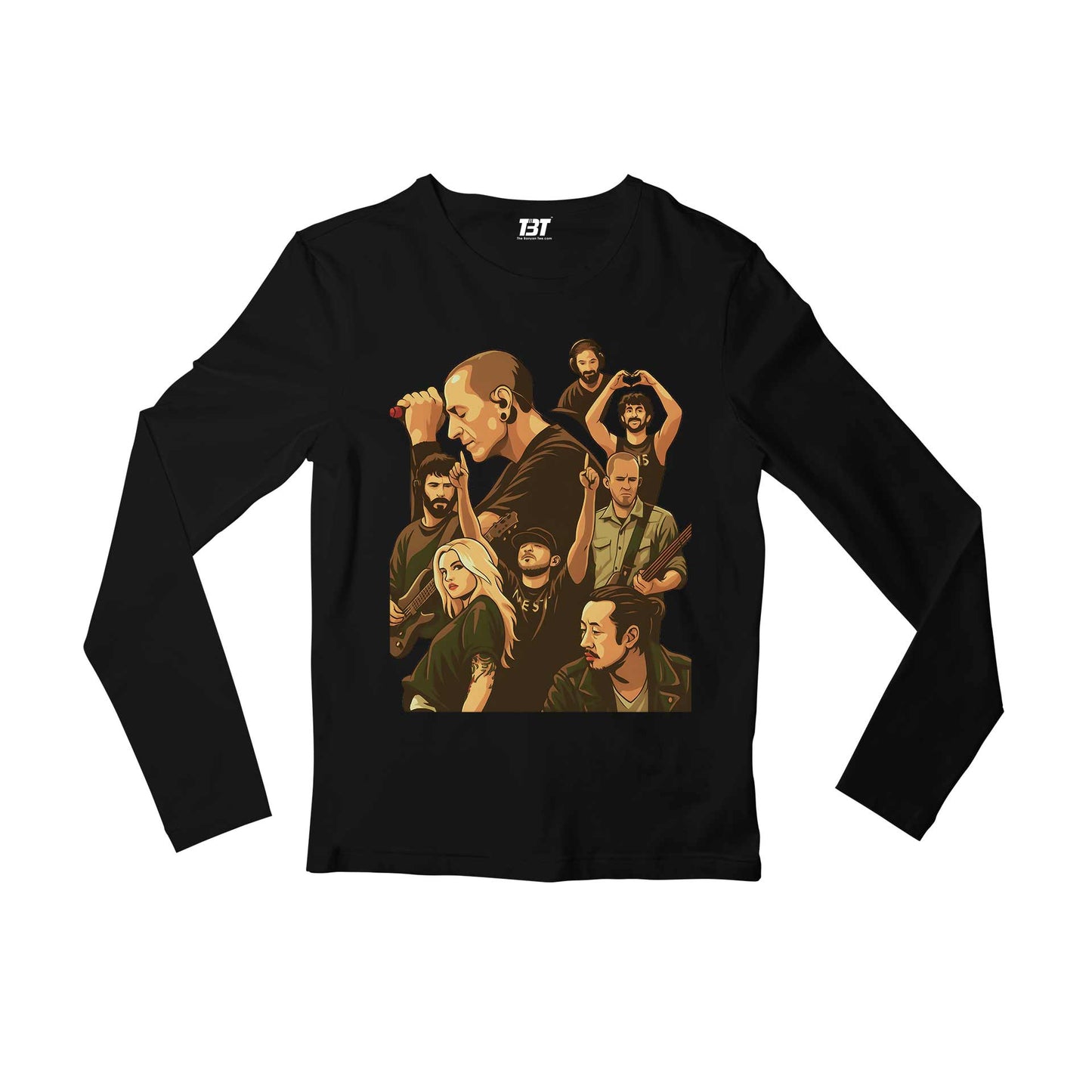 linkin park lp reborn full sleeves long sleeves music band buy online india the banyan tee tbt men women girls boys unisex black