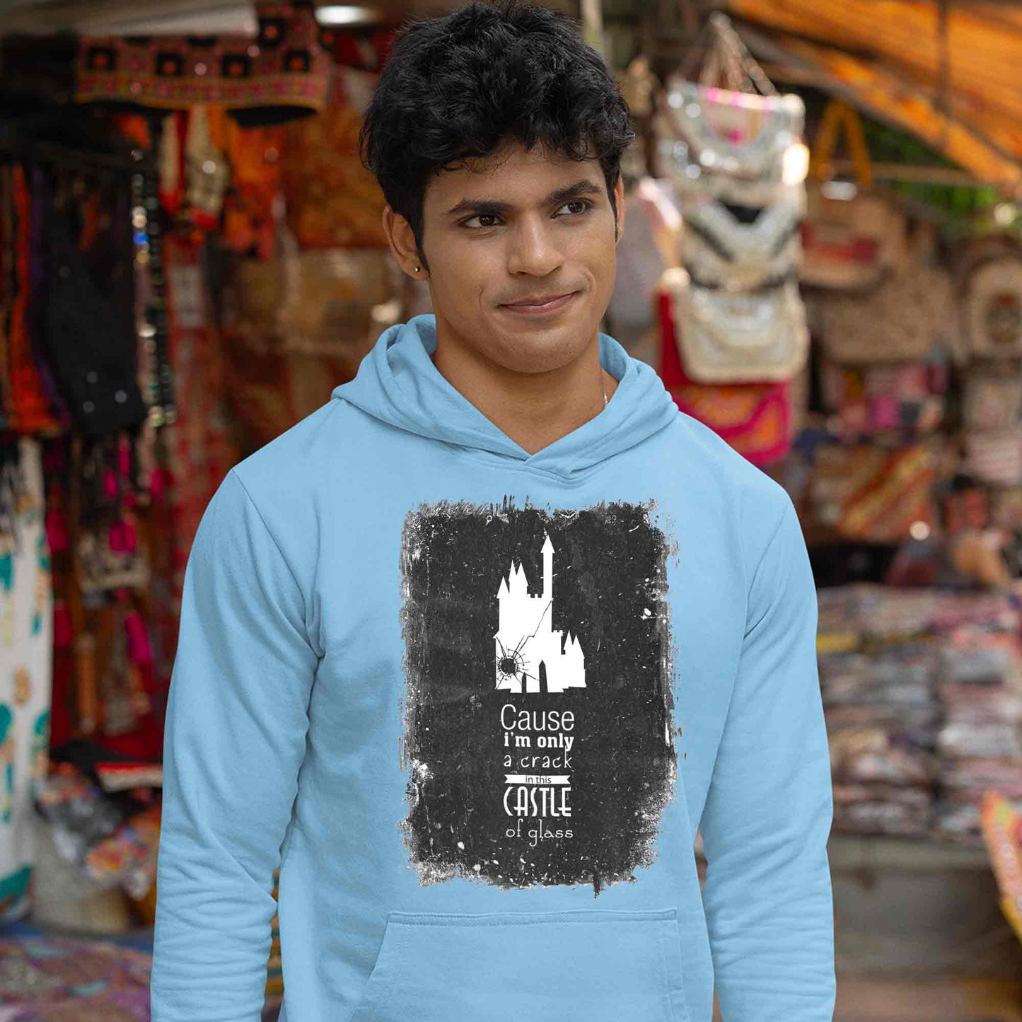 linkin park castle of glass hoodie hooded sweatshirt winterwear music band buy online india the banyan tee tbt men women girls boys unisex baby blue