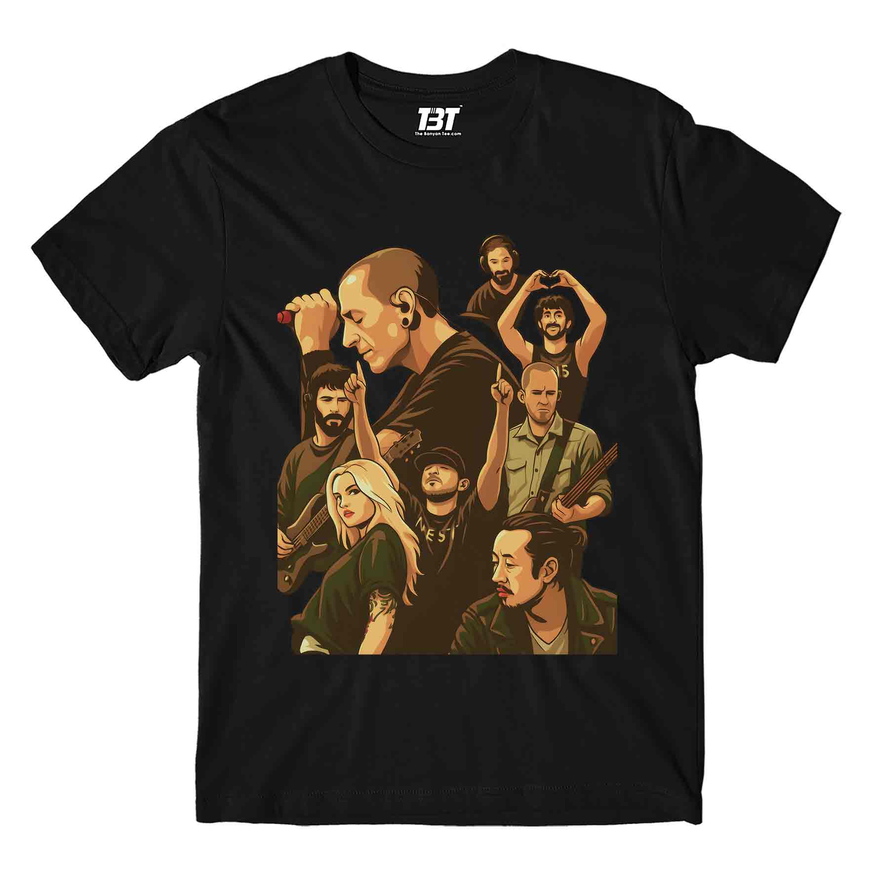 linkin park lp reborn t-shirt music band buy online india the banyan tee tbt men women girls boys unisex black