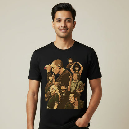 linkin park lp reborn t-shirt music band buy online india the banyan tee tbt men women girls boys unisex black