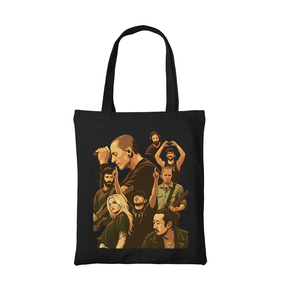 linkin park lp reborn tote bag cotton printed music band buy online india the banyan tee tbt men women girls boys unisex