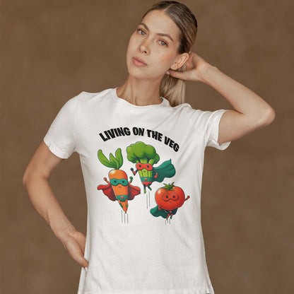 graphic living on the veg t-shirt printed graphic stylish buy online india the banyan tee tbt men women girls boys unisex white 