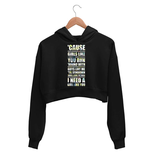 maroon 5 i need a girl like you crop hoodie hooded sweatshirt upper winterwear music band buy online india the banyan tee tbt men women girls boys unisex black 