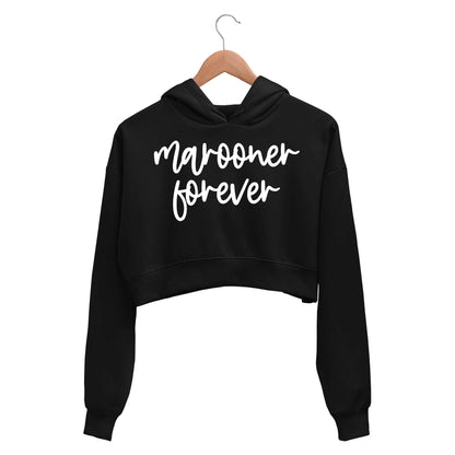 maroon 5 marooner forever crop hoodie hooded sweatshirt upper winterwear music band buy online india the banyan tee tbt men women girls boys unisex black 