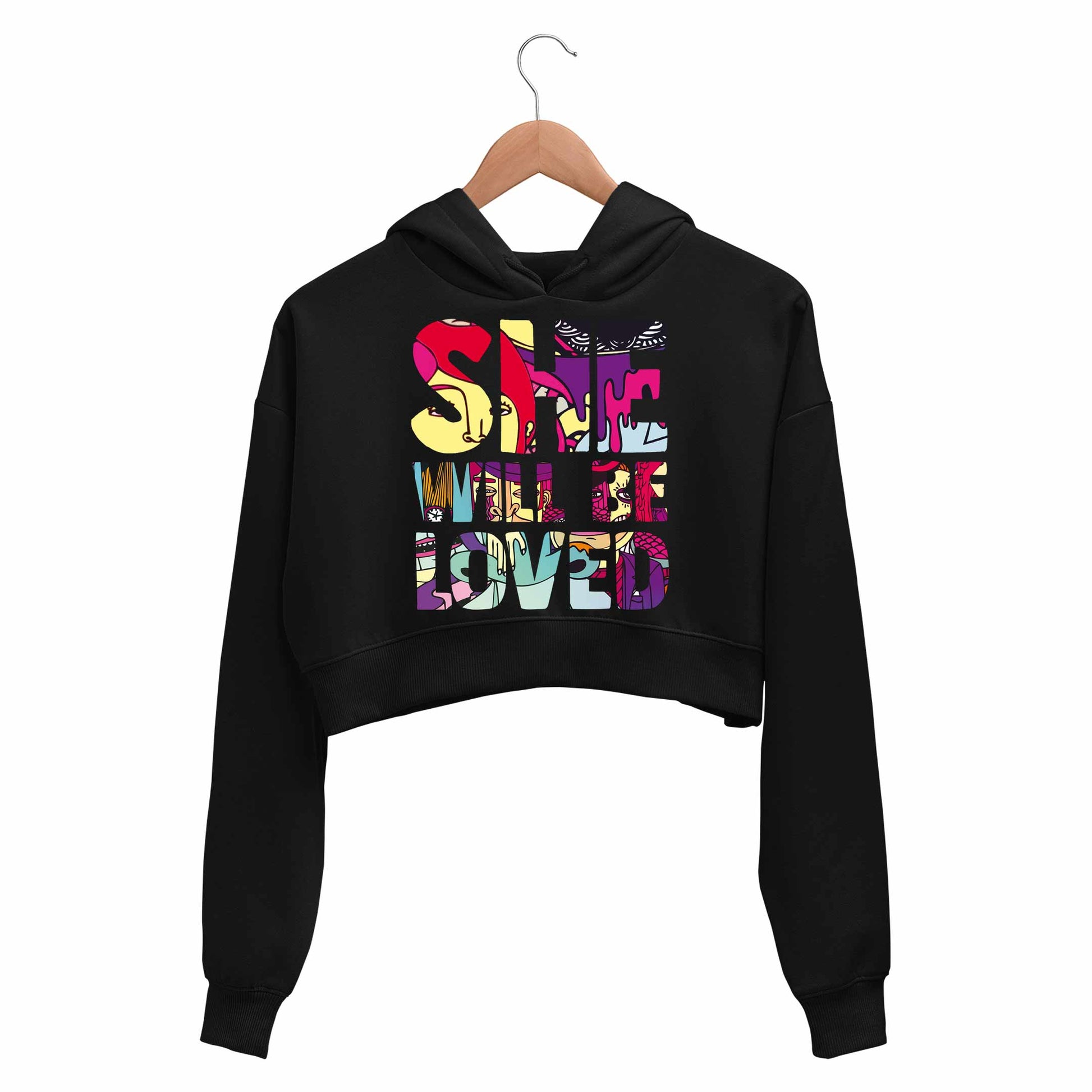 maroon 5 she will be loved crop hoodie hooded sweatshirt upper winterwear music band buy online india the banyan tee tbt men women girls boys unisex black 