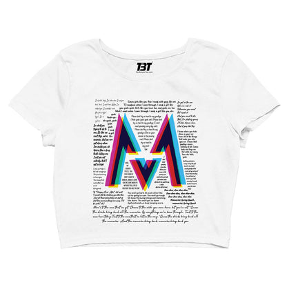 maroon 5 m5 crop top music band buy online india the banyan tee tbt men women girls boys unisex s 