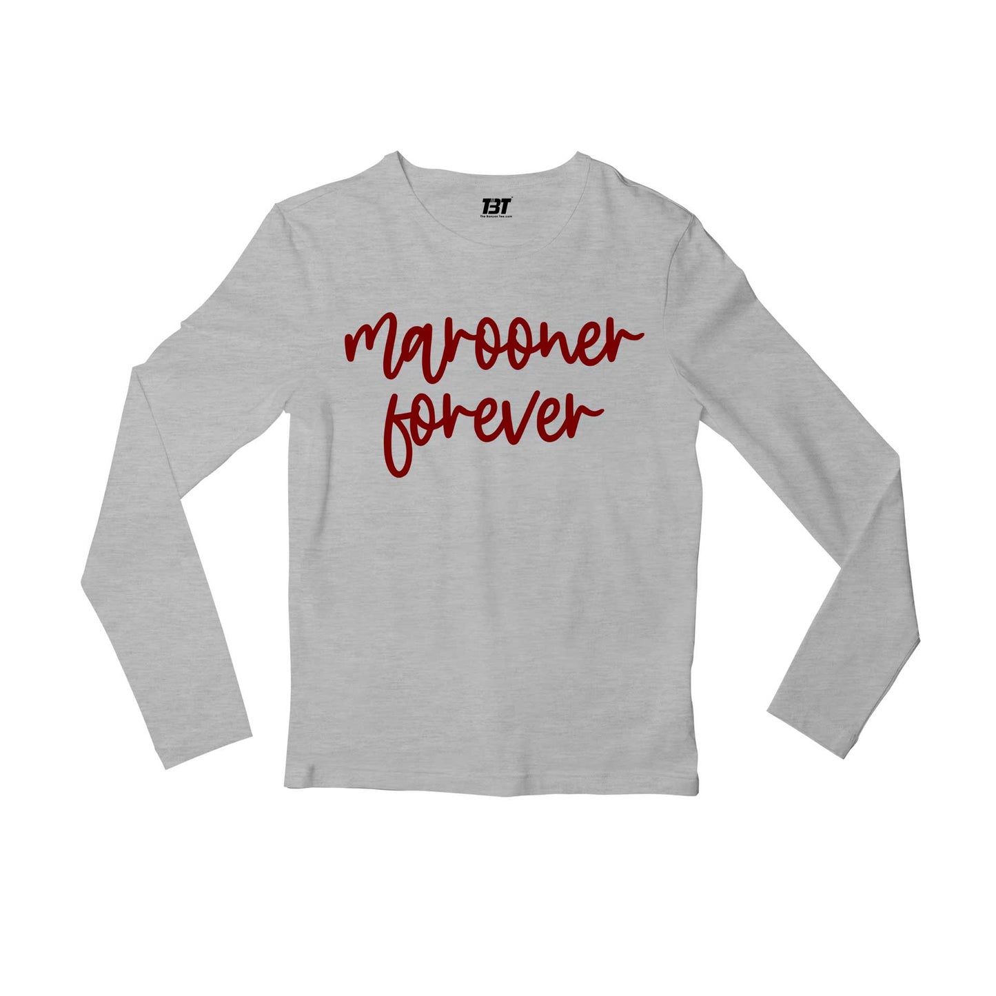 maroon 5 marooner forever full sleeves long sleeves music band buy online india the banyan tee tbt men women girls boys unisex gray 