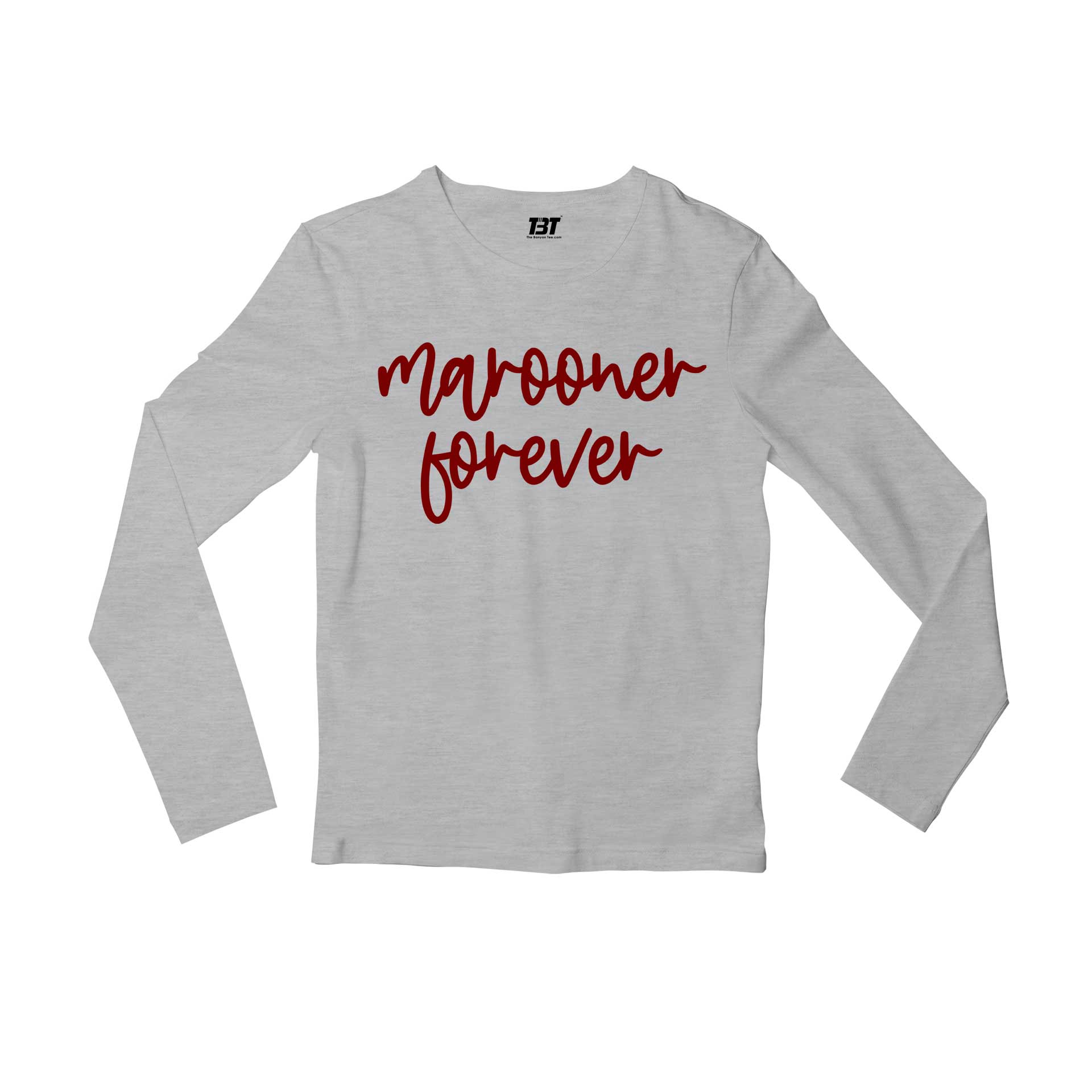 maroon 5 marooner forever full sleeves long sleeves music band buy online india the banyan tee tbt men women girls boys unisex gray 