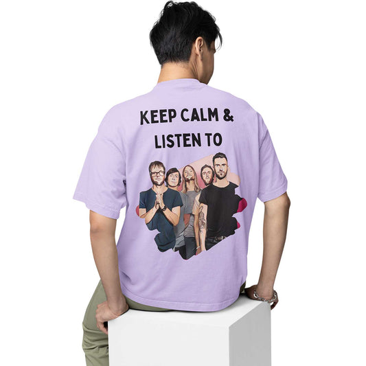 maroon 5 oversized t shirt - keep calm for maroon five music t-shirt lavender buy online india the banyan tee tbt men women girls boys unisex