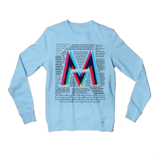 maroon 5 m5 sweatshirt upper winterwear music band buy online india the banyan tee tbt men women girls boys unisex baby blue 