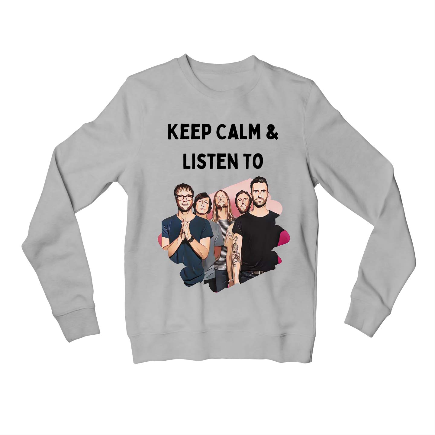 maroon 5 keep calm and listen to m5 sweatshirt upper winterwear music band buy online india the banyan tee tbt men women girls boys unisex gray 