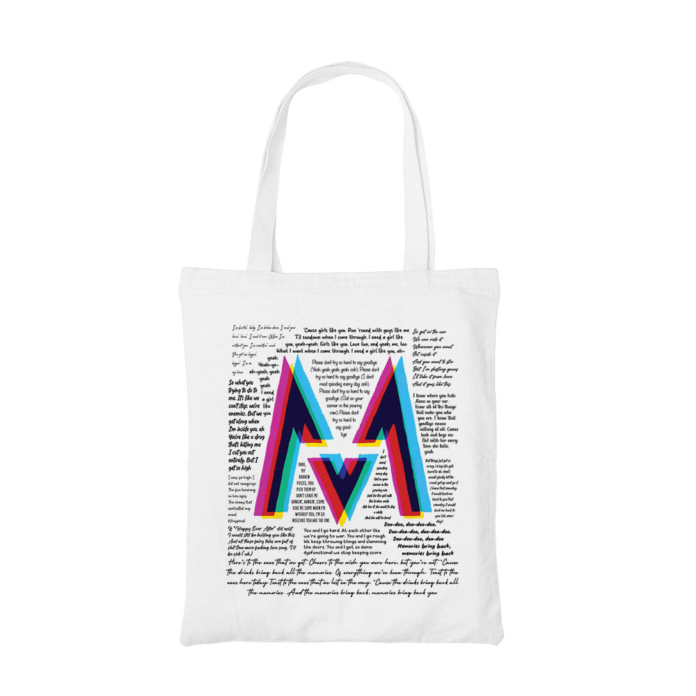 maroon 5 m5 tote bag cotton printed music band buy online india the banyan tee tbt men women girls boys unisex  