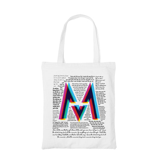 maroon 5 m5 tote bag cotton printed music band buy online india the banyan tee tbt men women girls boys unisex  