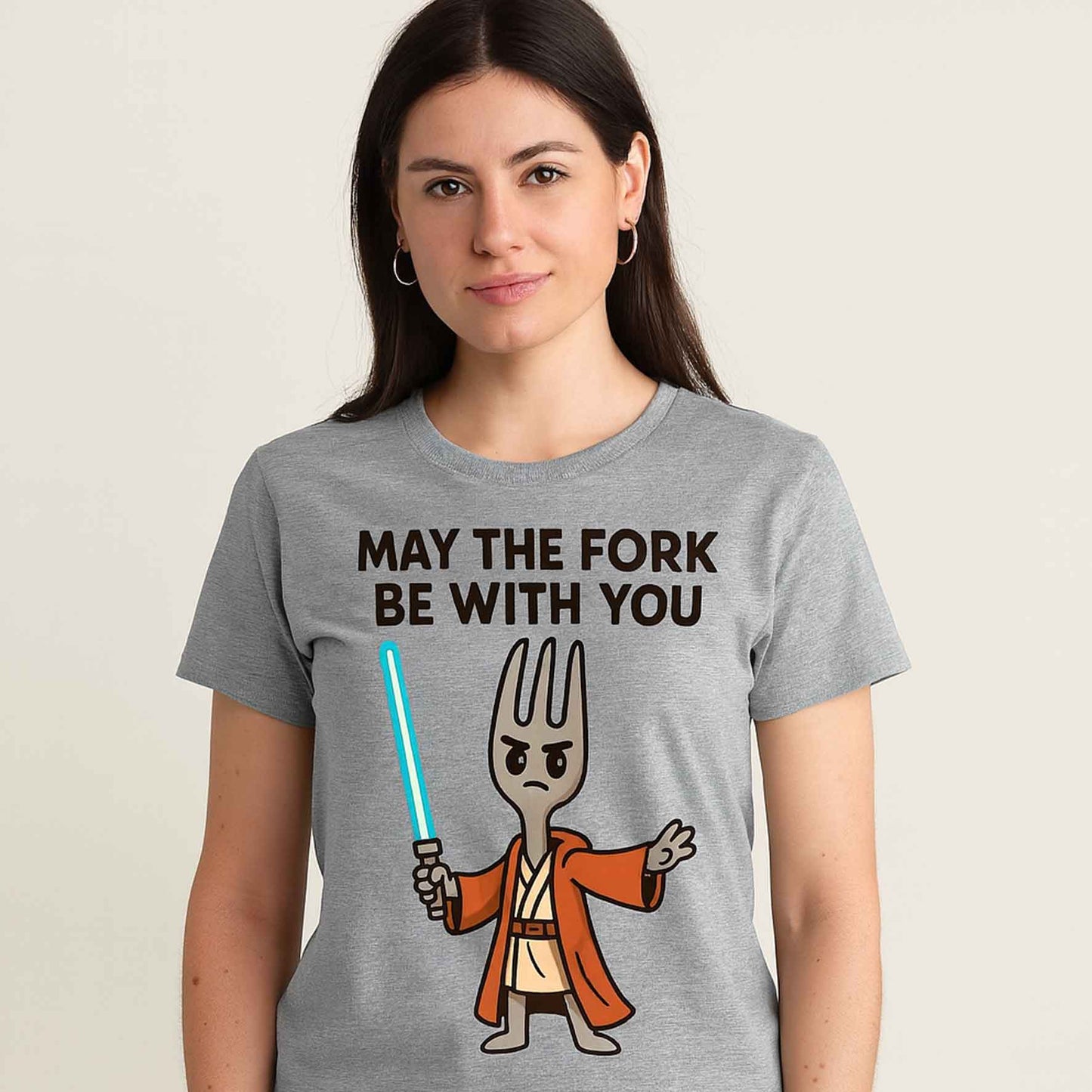 graphic may the fork be with you t-shirt printed graphic stylish buy online india the banyan tee tbt men women girls boys unisex gray 
