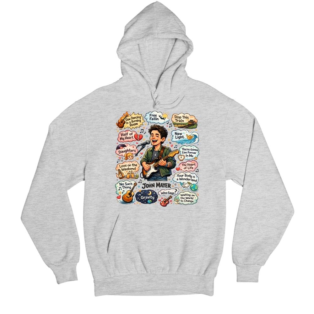John Mayer Mayer Doodle hoodie hooded sweatshirt winterwear music band buy online india the banyan tee tbt men women girls boys unisex black