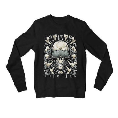 megadeth th1rt3en sweatshirt upper winterwear music band buy online india the banyan tee tbt men women girls boys unisex black