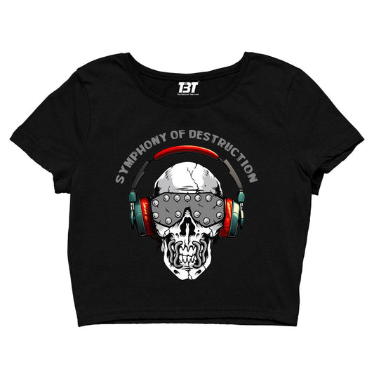 megadeth symphony of destruction crop top music band buy online india the banyan tee tbt men women girls boys unisex black