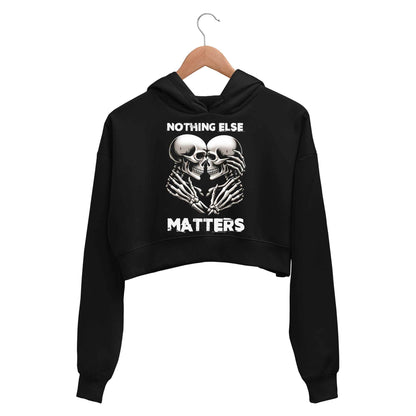 metallica nothing else matters crop hoodie hooded sweatshirt upper winterwear music band buy online india the banyan tee tbt men women girls boys unisex black 