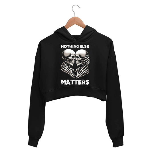 metallica nothing else matters crop hoodie hooded sweatshirt upper winterwear music band buy online india the banyan tee tbt men women girls boys unisex black 
