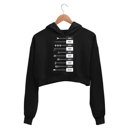 Metallica Crop Hoodie Merchandise Clothing Apparel - Turn The Page Crop Hooded Sweatshirt for Women The Banyan Tee TBT