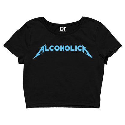 metallica alcoholica crop top music band buy online india the banyan tee tbt men women girls boys unisex s 