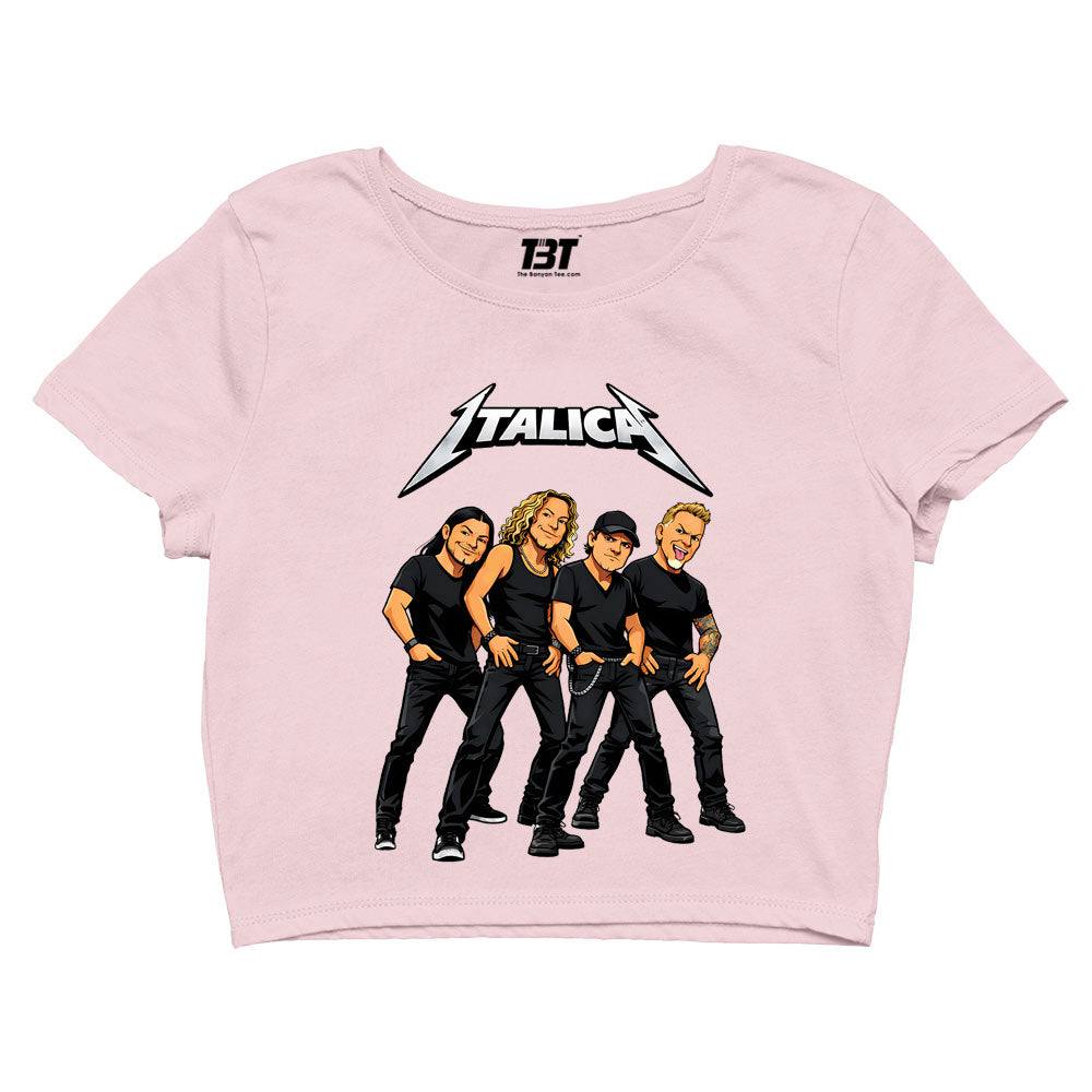 metallica italica crop top music band buy online india the banyan tee tbt men women girls boys unisex s 